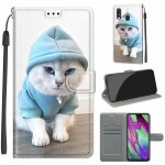 Samsung galaxy a40 coque, saturcase beau pu cuir magn�tique flip portefeuille support porte - carte dragonne ...