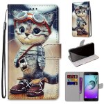 Samsung galaxy a5 2016 coque, saturcase beau pu cuir magn�tique flip portefeuille support porte - carte ...