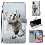 Samsung galaxy a51 coque, saturcase beau pu cuir magntique flip portefeuille support porte - carte dragonne ...