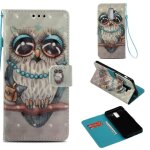 Samsung galaxy a6 plus (2018) coque, saturcase beau 3d motif pu cuir magn�tique flip portefeuille support ...