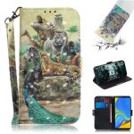 Samsung galaxy a7 2018 coque, saturcase beau 3d motif pu cuir magn�tique flip portefeuille support porte ...