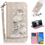 Samsung galaxy a7 2018 coque, saturcase beau 3d motif pu cuir magn�tique flip portefeuille support porte ...