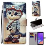 Samsung galaxy a7 2018 coque, saturcase beau pu cuir magn�tique flip portefeuille support porte - carte ...