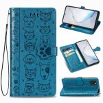 Samsung galaxy a81 / note 10 lite coque, saturcase chien et chat mignon pu cuir magntique flip portefeuille ...
