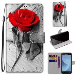 Samsung galaxy j3 2017 coque, saturcase beau pu cuir magntique flip portefeuille support porte - carte ...