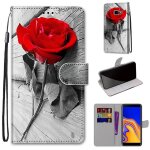 Samsung galaxy j4 plus 2018 coque, saturcase beau pu cuir magntique flip portefeuille support porte ...