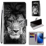 Samsung galaxy j5 2016 coque, saturcase beau pu cuir magntique flip portefeuille support porte - carte ...