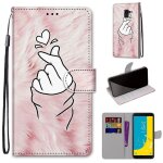 Samsung galaxy j6 2018 coque, saturcase beau pu cuir magntique flip portefeuille support porte - carte ...