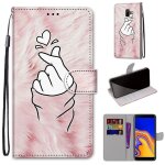Samsung galaxy j6 plus 2018 coque, saturcase beau pu cuir magntique flip portefeuille support porte ...