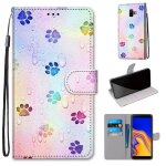 Samsung galaxy j6 plus 2018 coque, saturcase beau pu cuir magntique flip portefeuille support porte ...