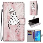 Samsung galaxy j7 2016 coque, saturcase beau pu cuir magntique flip portefeuille support porte - carte ...
