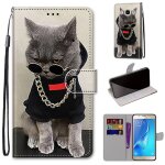 Samsung galaxy j7 2016 coque, saturcase beau pu cuir magntique flip portefeuille support porte - carte ...