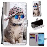 Samsung galaxy j7 2017 coque, saturcase beau pu cuir magntique flip portefeuille support porte - carte ...