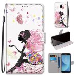 Samsung galaxy j7 (2017) coque, saturcase beau pu cuir magn�tique flip portefeuille support porte - carte ...