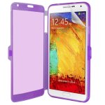 Samsung galaxy note 3 n9000 n9002 n9005 : coque etui housse pochette silicone gel format livre rabat ...