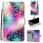 Samsung galaxy s10 plus coque, saturcase beau pu cuir magntique flip portefeuille support porte - carte ...