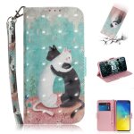 Samsung galaxy s10e coque, saturcase beau 3d motif pu cuir magn�tique flip portefeuille support porte ...