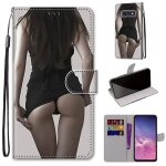 Samsung galaxy s10e coque, saturcase beau pu cuir magn�tique flip portefeuille support porte - carte ...