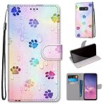 Samsung galaxy s10e coque, saturcase beau pu cuir magntique flip portefeuille support porte - carte ...