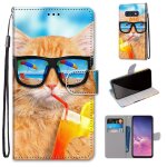 Samsung galaxy s10e coque, saturcase beau pu cuir magn�tique flip portefeuille support porte - carte ...