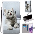 Samsung galaxy s20 coque, saturcase beau pu cuir magn�tique flip portefeuille support porte - carte dragonne ...