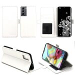 Samsung galaxy s21 5g etui protection portefeuille blanc a rabat avec porte cartes - housse galaxy s21 ...