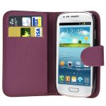 Samsung galaxy s3 mini i8190 : etui portefeuille housse coque pochette en cuir pu format livre horizontale ...