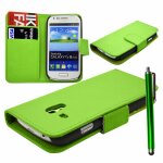 Samsung galaxy s3 mini i8190 / i8200 ve: etui portefeuille livre housse coque pochette cuir pu + stylet ...
