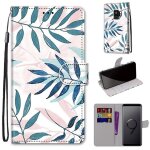 Samsung galaxy s9 plus coque, saturcase beau pu cuir magn�tique flip portefeuille support porte - carte ...