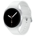 Samsung galaxy watch8 - 40 mm - argent - montre connect�e avec bracelet sport - caoutchouc - blanc - ...