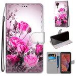 Samsung galaxy xcover 5 coque, saturcase beau pu cuir magn�tique flip portefeuille support porte - carte ...