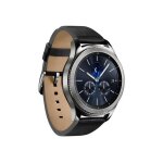 Samsung gear s3 classic - 46 mm - argent - montre connecte avec bracelet cuir noir - affichage 1. 3  ...