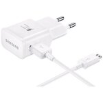 Samsung veritable 2amp eu secteur adaptateur rapide chargeur micro cable usb - blanc (ep - ta20uwe) - ...