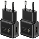 Samsung15w fast charger usb plug [2 - pack] for samsung galaxy s22, s21, s20, s10, s10e, s9, s8, s7, ...