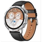 Sangle bracelet compatible avec huawei watch gt 5 / 5 pro 46mm, cuir vritable - black[dai6280761]