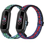 Sangle en nylon elastique r�glable a boucle unique compatible avec fitbit luxe, bracelets de rechange ...