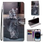 Saturcase coque pour apple iphone 15 pro, beau pu cuir magntique flip portefeuille support porte - carte ...