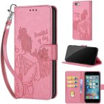 Saturcase coque pour apple iphone 6 6s, fille pu cuir magntique flip portefeuille support porte - carte ...