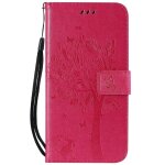 Saturcase coque pour apple iphone xs max, arbre a chat pu cuir magn�tique flip portefeuille support porte ...