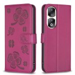 Saturcase coque pour honor 90 pro, belle tr�fle pu cuir magn�tique flip portefeuille support porte - ...