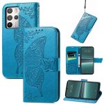 Saturcase coque pour htc u23 / u23 pro, papillon fleurs pu cuir magntique flip portefeuille support ...
