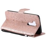 Saturcase coque pour lg g7, fleur du soleil gaufrage pu cuir magn�tique flip portefeuille support porte ...