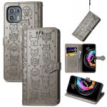 Saturcase coque pour motorola edge 20 lite, chien et chat mignon pu cuir magn�tique flip portefeuille ...