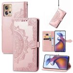 Saturcase coque pour motorola edge 30 fusion, mandala gaufrage pu cuir magn�tique flip portefeuille support ...
