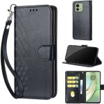 Saturcase coque pour motorola edge 40, z - cube pu cuir magn�tique flip portefeuille support porte - ...
