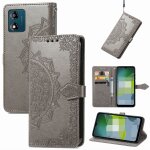 Saturcase coque pour motorola moto e13, mandala gaufrage pu cuir magn�tique flip portefeuille support ...