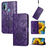 Saturcase coque pour motorola moto e20 e30 e40, tournesol pu cuir magn�tique flip portefeuille support ...