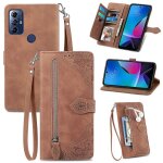 Saturcase coque pour motorola moto g play 2023, fleur pu cuir magn�tique flip portefeuille poche fermeture ...