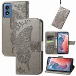 Saturcase coque pour motorola moto g play 2024, papillon fleurs pu cuir magn�tique flip portefeuille ...