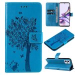Saturcase coque pour motorola moto g13 g23 g53, arbre a chat pu cuir magn�tique flip portefeuille support ...